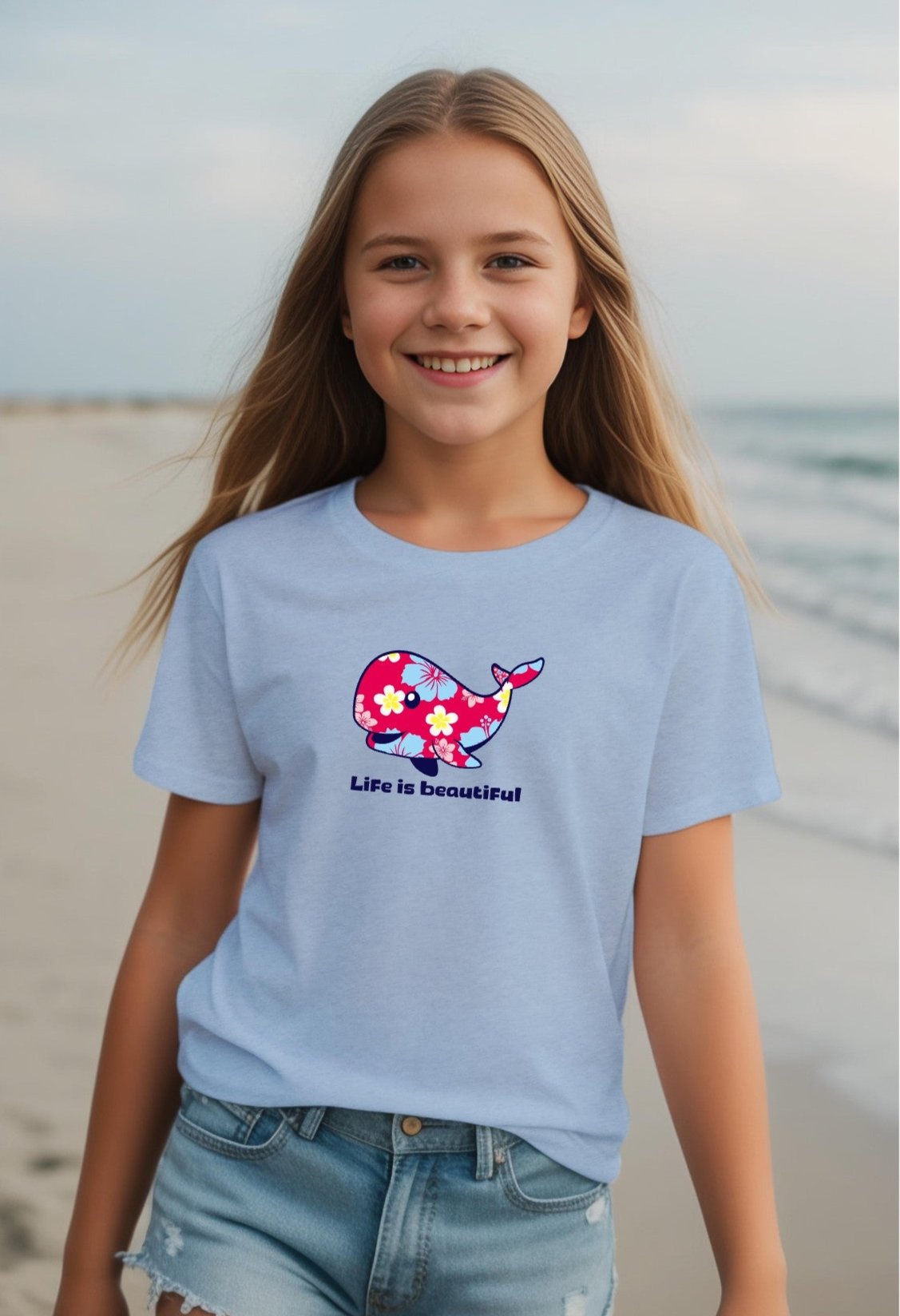 Camiseta Classic Kids Celeste