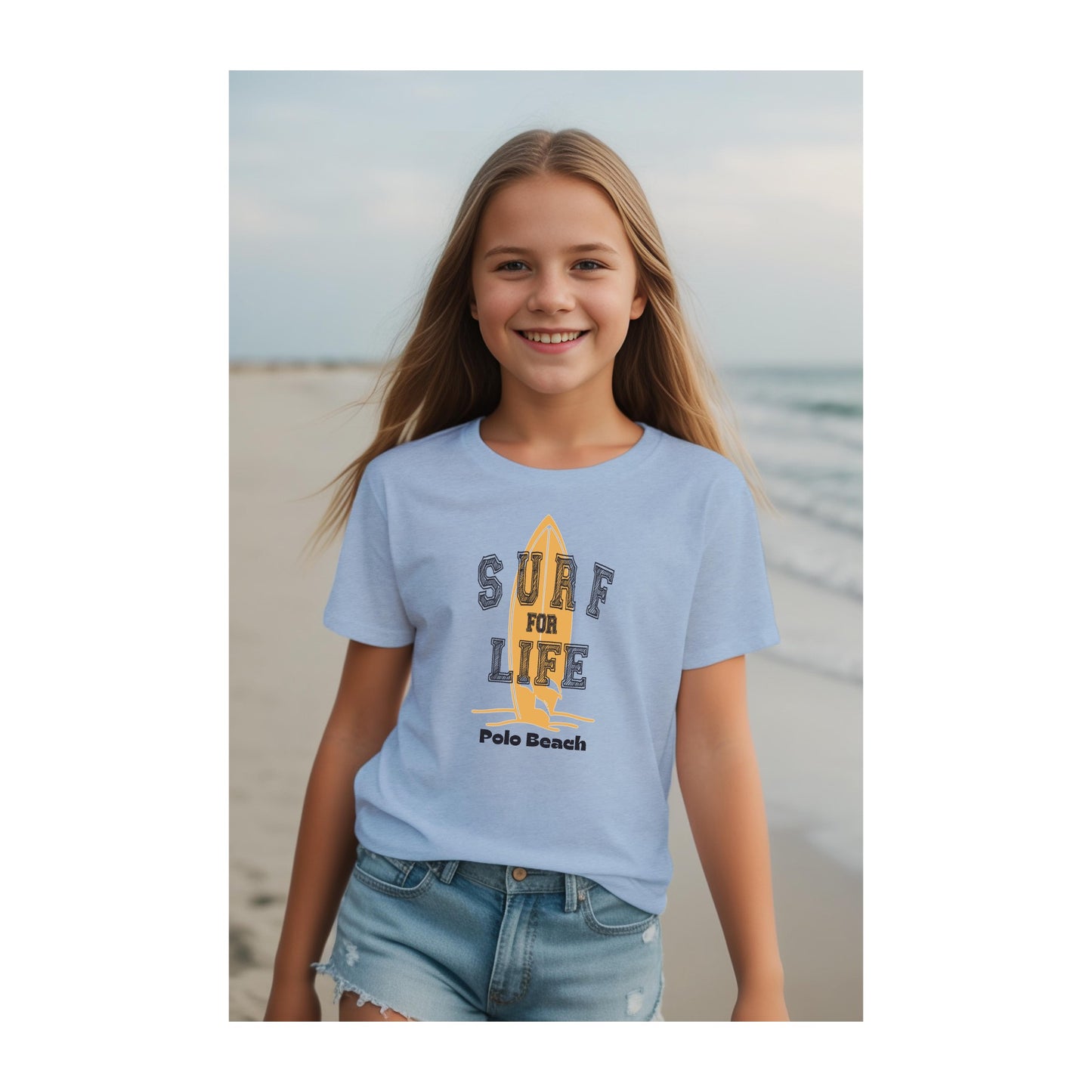 Camiseta Classic  Kids Surf Life  Blanco