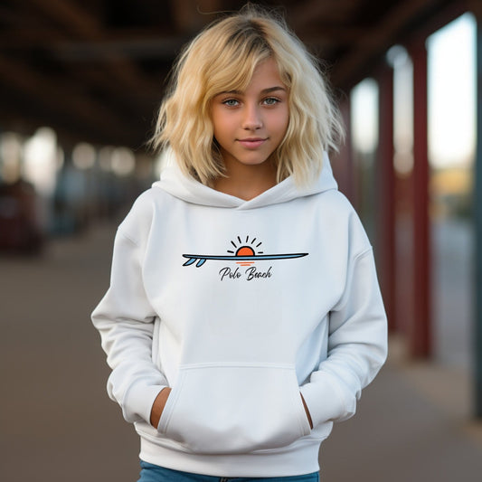 Hoodie kids Blanco surf up